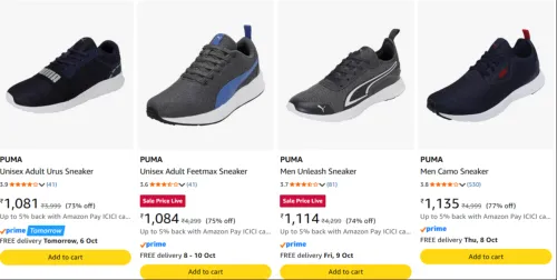 Image of PUMA Sneakers at minimum 70% Discount