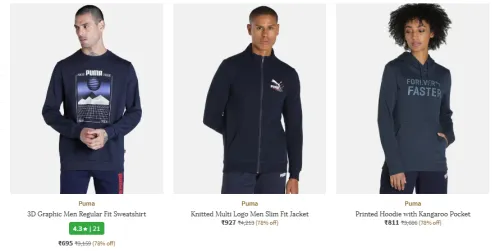 Image of Puma Sweatshirt Minimum 70% Discount