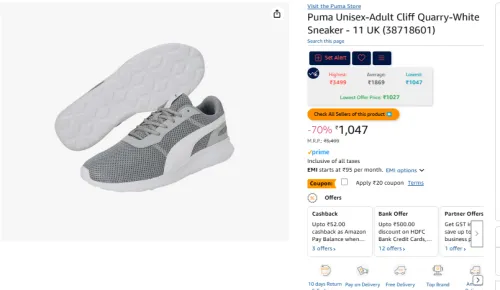 Image of Puma Unisex Adult Cliff Quarry Sneaker 11UK