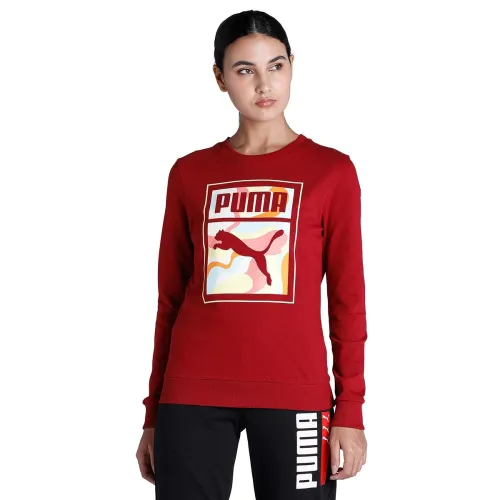 Image of PUMA Women Cotton Crew Neck Sweatshirt