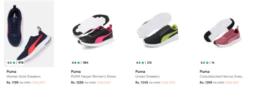 Image of Puma Women Shoes Minimum 70% Discount