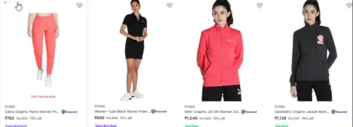 Image of Puma Womens clothing up to 75% Discount 