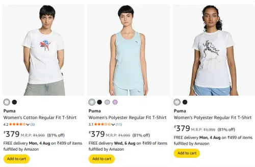 Image of Puma Women's Clothing Upto 83% Discount