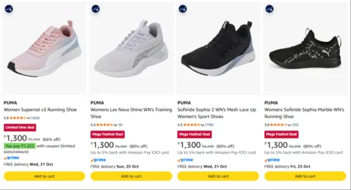 Image of Puma Women's footwear upto 80% Discount