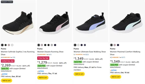 Image of Puma Women's Shoes at minimum 65% Discount
