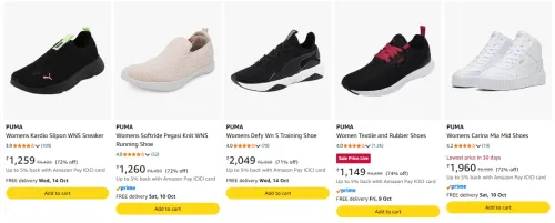 Image of PUMA Women's Shoes at minimum 70% Discount