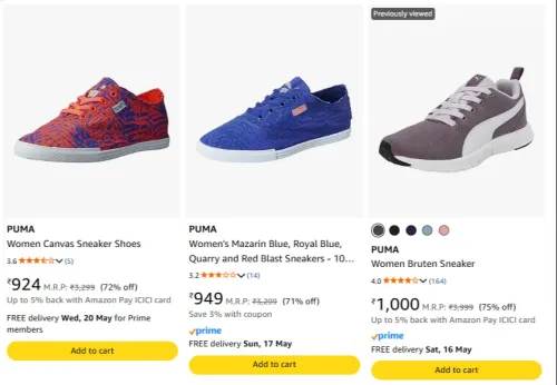 Image of Puma Women's Sneaker at minimum 70% Discount