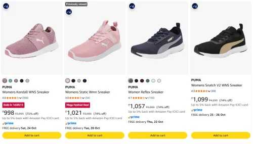 Image of Puma Womens Sneaker upto 75% Discount