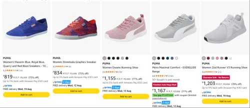 Image of Puma Women's Sneakers at minimum 70% Discount