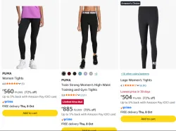 Puma Womens Tights at minimum 70% Discount