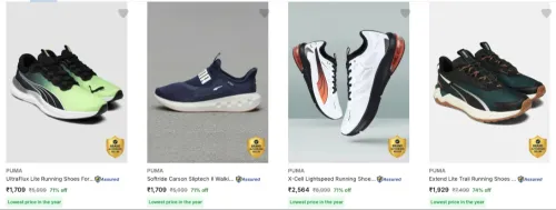 Image of PUMA Men’s Sports Shoes at minimum 70% Discount