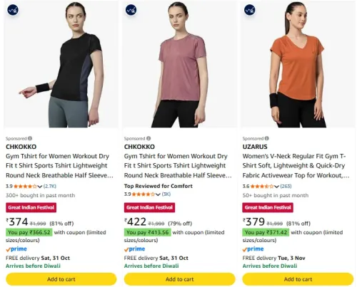 Image of Pump'd Women's Half Sleeve T-Shirt - Athleisure Women's s Fashion Workout Top