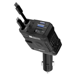 PunnkFunnk 120W 4-in-1 Car Charger Adapter