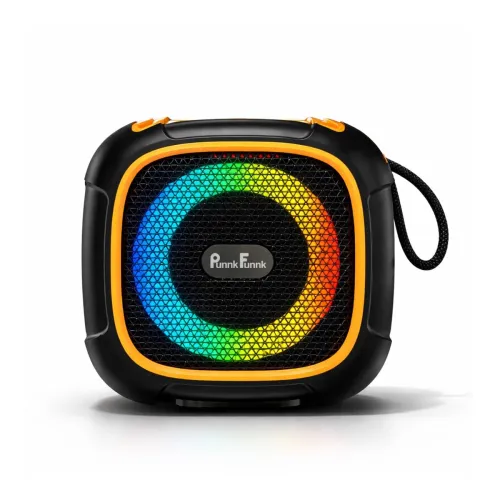 Image of PunnkFunnk Beat Pro Bluetooth Speaker, Deep Bass Sound, RGB LED Lights