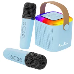 PunnkFunnk JollyBeats Wireless Mini Karaoke Speaker with Dual Mic RGB Lights