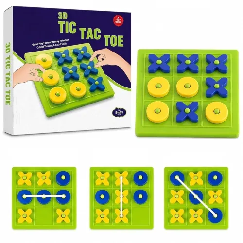 Image of Puno OXOX Games Tic Tac Toe Game - Classic Indoor Games for Kids 