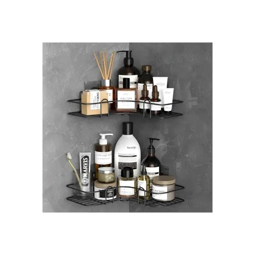 Image of Puno Steel Corner Shelf Rack (Pack of 2)