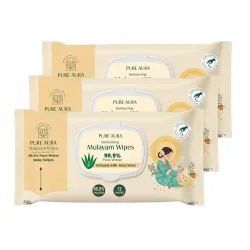 Pure Aura Baby Mulayam Wipes 72 Pulls, Pack of 3