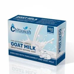 Pure & Natural Goat Milk Brightening Bathing Soap | Enriched with Panchamrut | for Natural Fairness & Nourishment | All Skin Types | Anti-Aging | Acne-Free | 100 GM