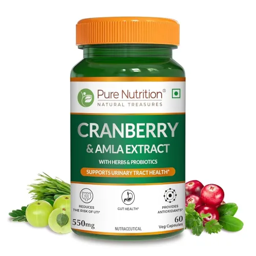Image of Pure Nutrition Cranberry + Amla Probiotic – 60 Veg Capsules 