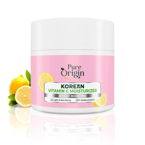 Image of Pure Origin Korean Vitamin C Moisturizer | 24-Hour Moisturization | Light & Non-sticky | Brightens & Evens Skin | 100g