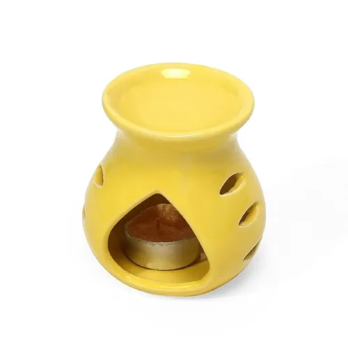 Image of Pure Source India Ceramic Aroma Burner – Oil Diffuser with Tea Candle
