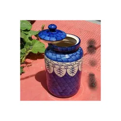 Pure Source India Ceramic Pickle Jar With Lid 