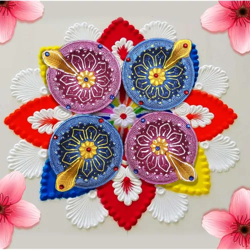 Image of Pure Source India Terracotta Decorative Diyas (12 Pcs)