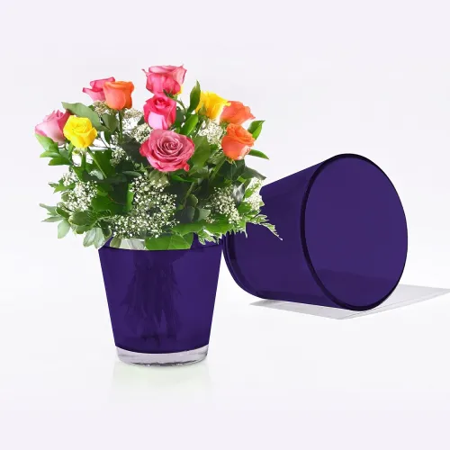 Image of Pure Source India Glass Flower Vase