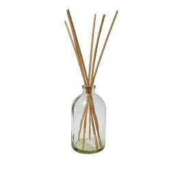 Pure Source India. Clear Glass Bottle with 7 Pieces Reed Sticks (100 ml)