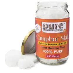 Pure Source India Pure Organic and Original Camphor Kapoor Container |Purifying & Pleasant Fragrance for Pooja, Hawan, A