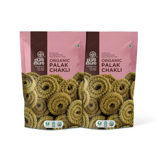 Image of Pure & Sure Organic Palak Chakli-120gm each (Pack of 2)