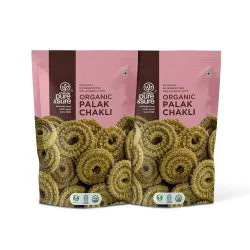 Pure & Sure Organic Palak Chakli-120gm each (Pack of 2)