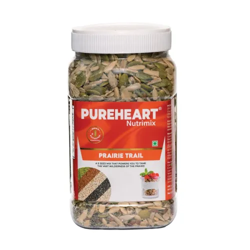 Image of PUREHEART Prairie Trail 5-Seed Mix, 454g | Flax Chia Pumpkin Sunflower Watermelon Seeds | High Protein Omega-3 Fiber | H