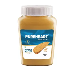 Pureheart Nutbutter Crunchy Peanut Butter 1000 gm | Natural & Premium Roasted Peanuts | High Protein, Rich in Fiber | Ze