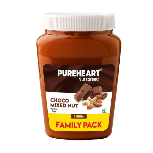 Image of Pureheart Nut Spread Choco Mixed Nut (1 kg, Pack of 2)