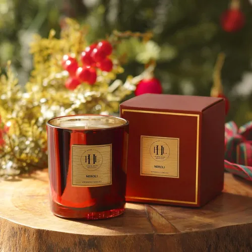 Image of Pure Home + Living Neroli Scented Wax Candle (Red)
