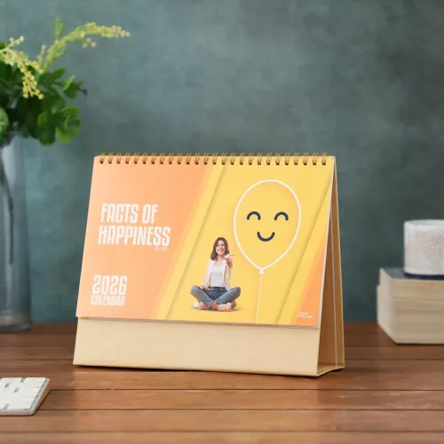 Image of Purestory Facts of Happiness | Desk Calendar 2026 With Quotes 