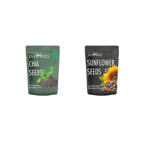Image of Purevida | Chia & Sunflower Seeds Combo, 200 Gram Each
