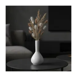 PUREZENTO Raindrop White Ceramic Bud Vase