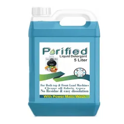 purified Liquid Detergent 5 Liter, Detergent Suitable for Top-Load and Front Load Machine and Hand Wash | Concentrated Laundry Liquid Lavender Liquid Detergent (5000 ml) (blue)