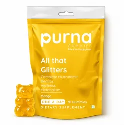 Purna Gummies Men & Women's Immunity Multivitamin Mango Gummies - Vitamins A, C, D, E, B12 (30)