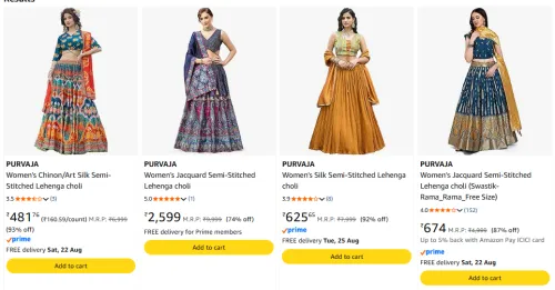 Image of PURVAJA LEHENGA CHOLI SET Upto 92% Off