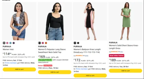 Image of PURVAJA Women's at up to 94% Discount