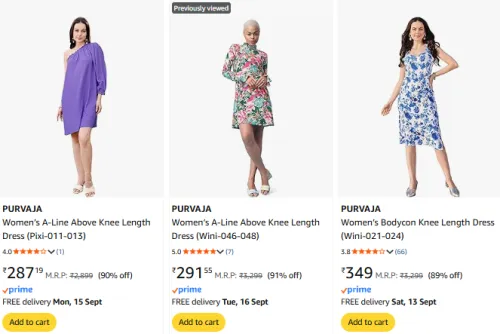 Image of Purvaja Women's Dress Upto 91% Discount