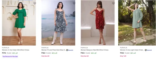 Image of Purvaja Women's Dresses upto 90% Discount
