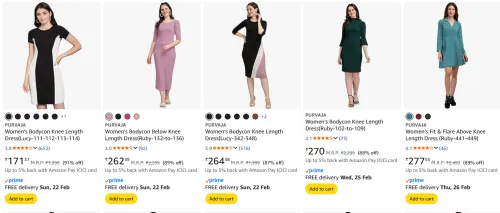 Image of Purvaja Women's Dresses upto 91% Discount 