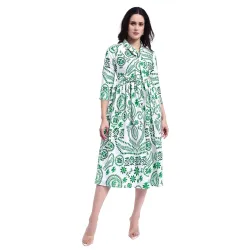 PURVAJA Women’s Maxi Cotton Blend Dress