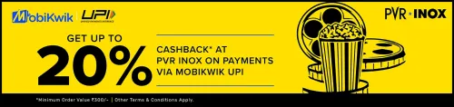 Image of PVR Cinema Offer : Upto 20% Cashback with MobiKwik UPI