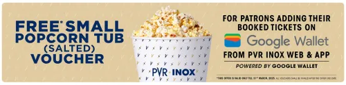 Image of PVR Cinema Offers: Google Wallet Free Popcorn (50 G)